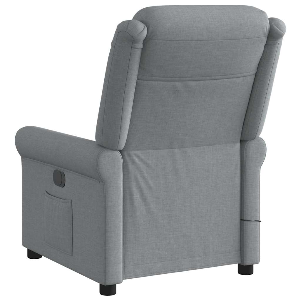 Fauteuil de massage inclinable Gris clair Tissu - XIOS