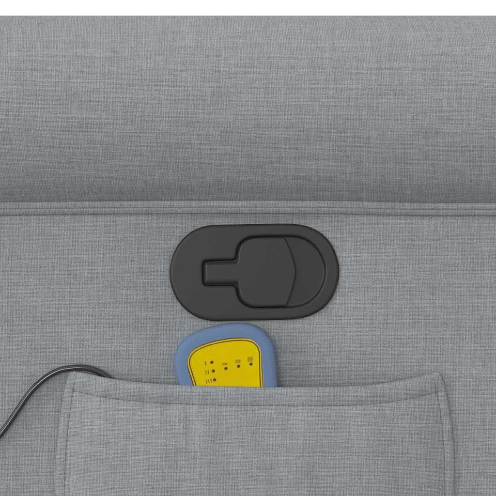 Fauteuil de massage inclinable Gris clair Tissu - XIOS