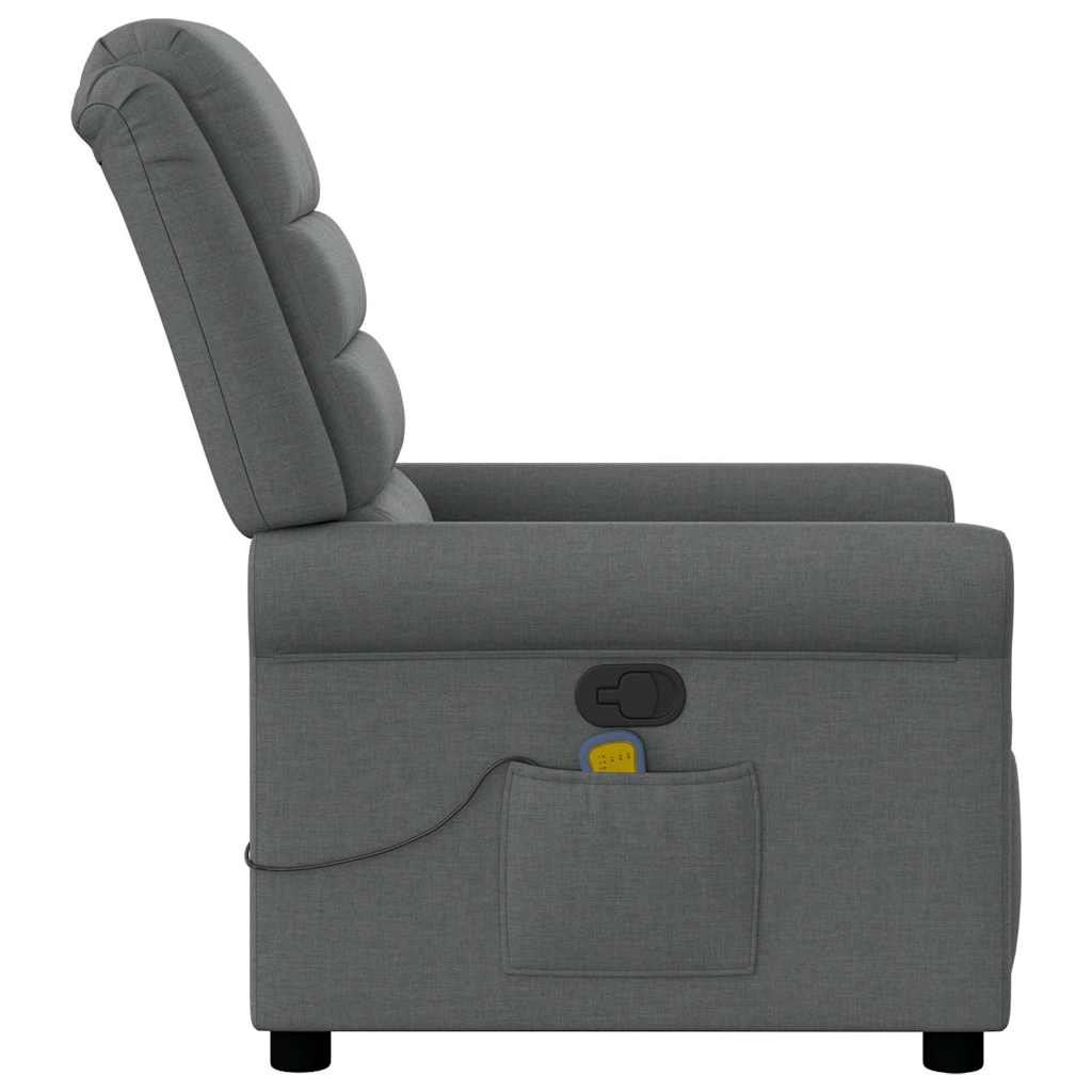 Fauteuil de massage inclinable Gris foncé Tissu - XIOS