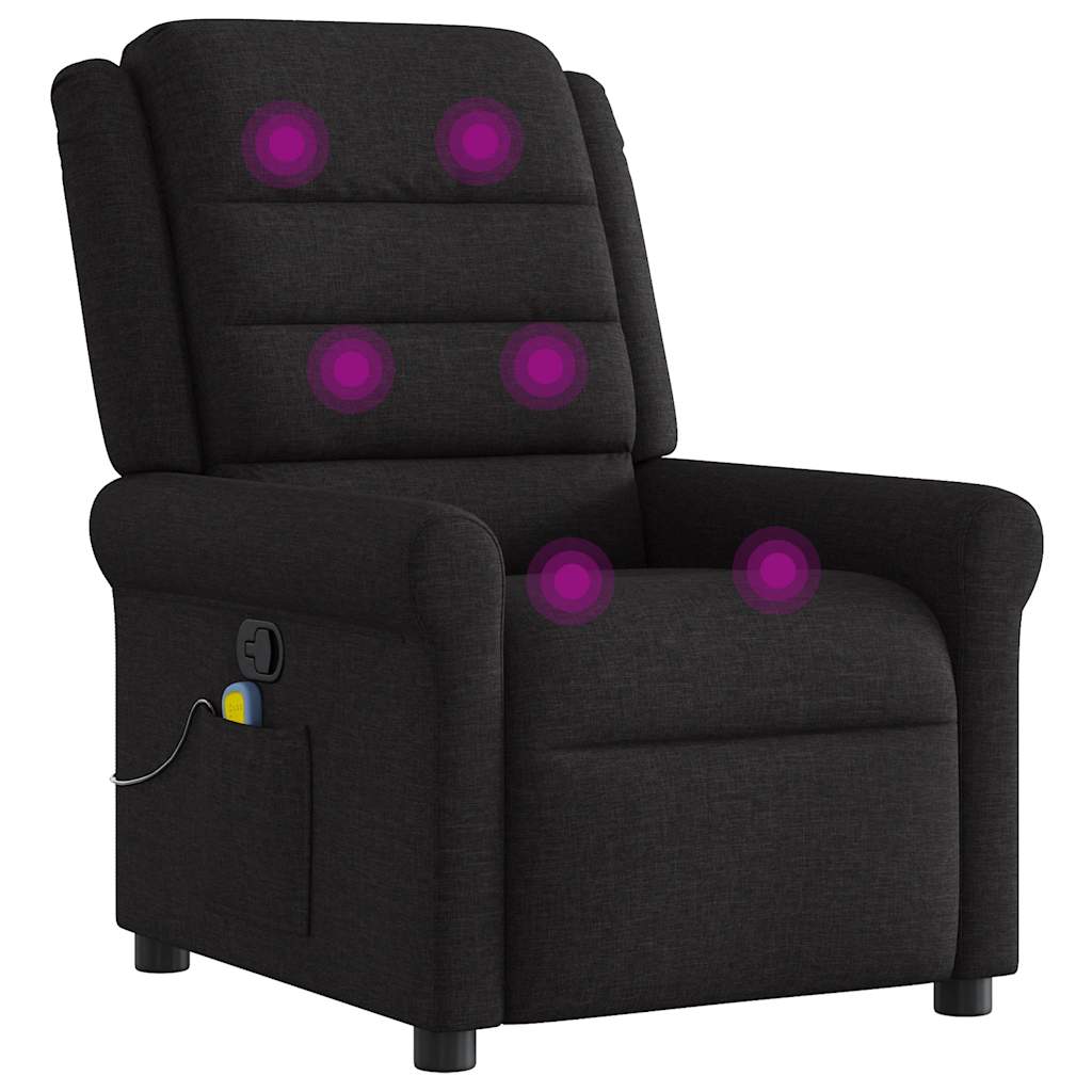 Fauteuil de massage inclinable Noir Tissu - XIOS