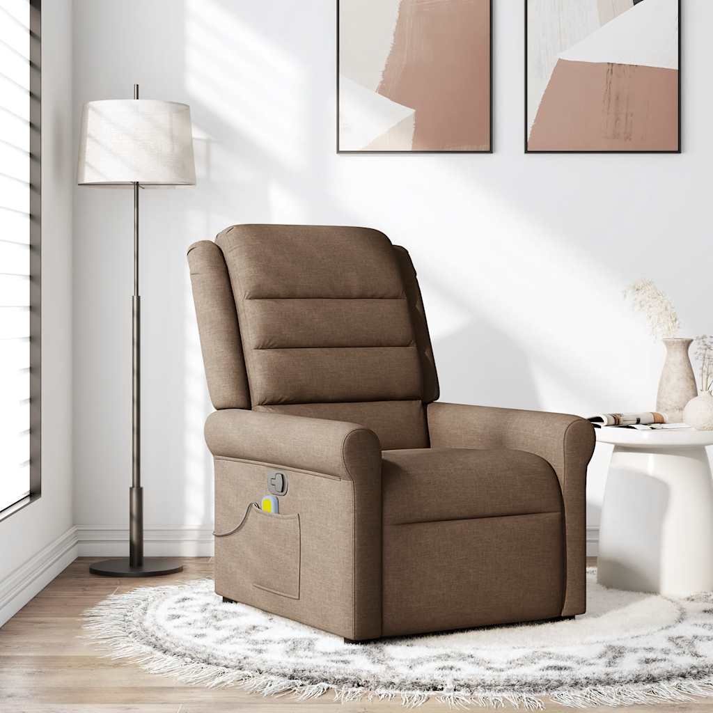 Fauteuil de massage inclinable Marron Tissu - XIOS