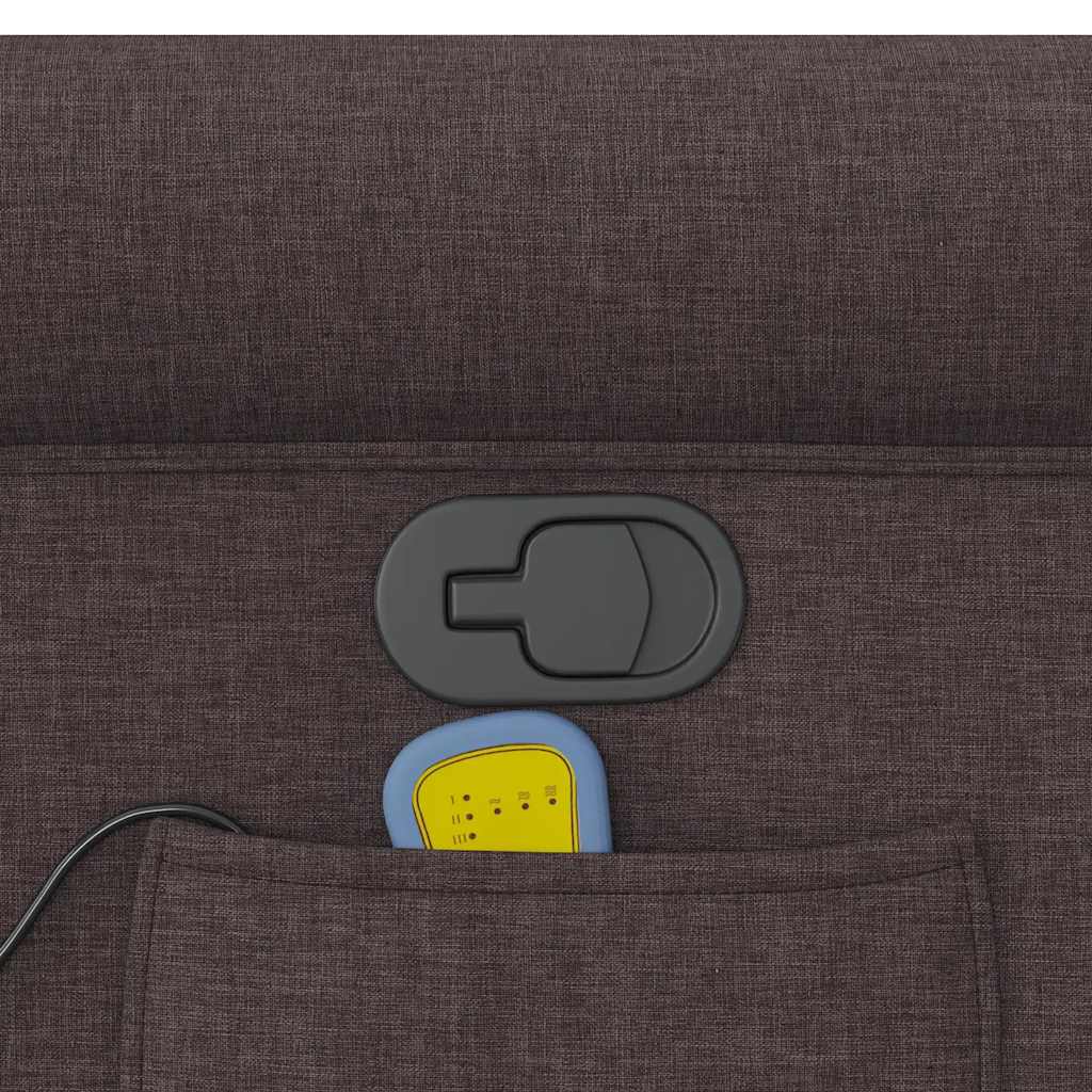 Fauteuil de massage inclinable Marron foncé Tissu - XIOS