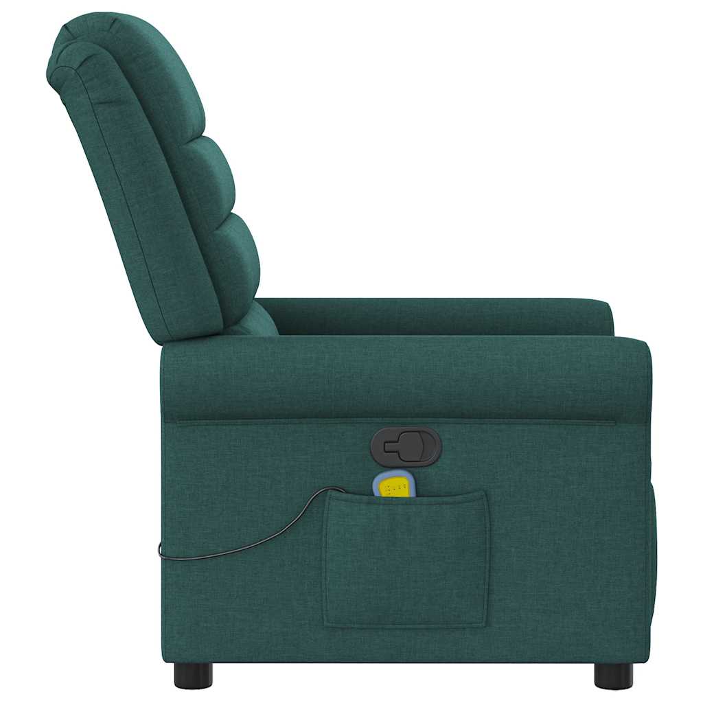 Fauteuil de massage inclinable Vert foncé Tissu - XIOS