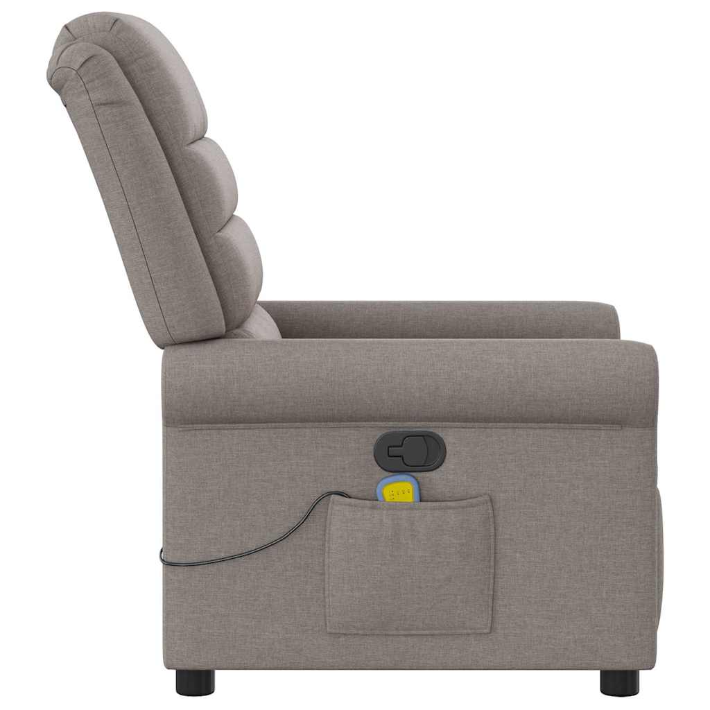 Fauteuil de massage inclinable Taupe Tissu - XIOS