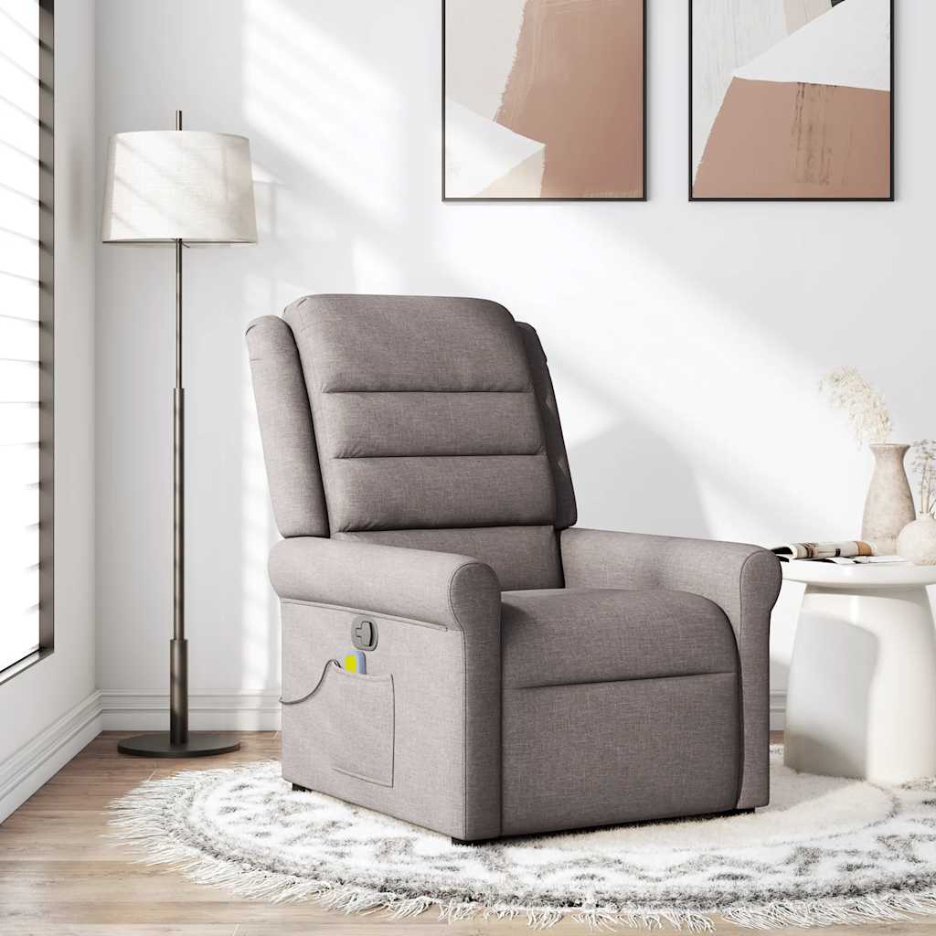 Fauteuil de massage inclinable Taupe Tissu - XIOS