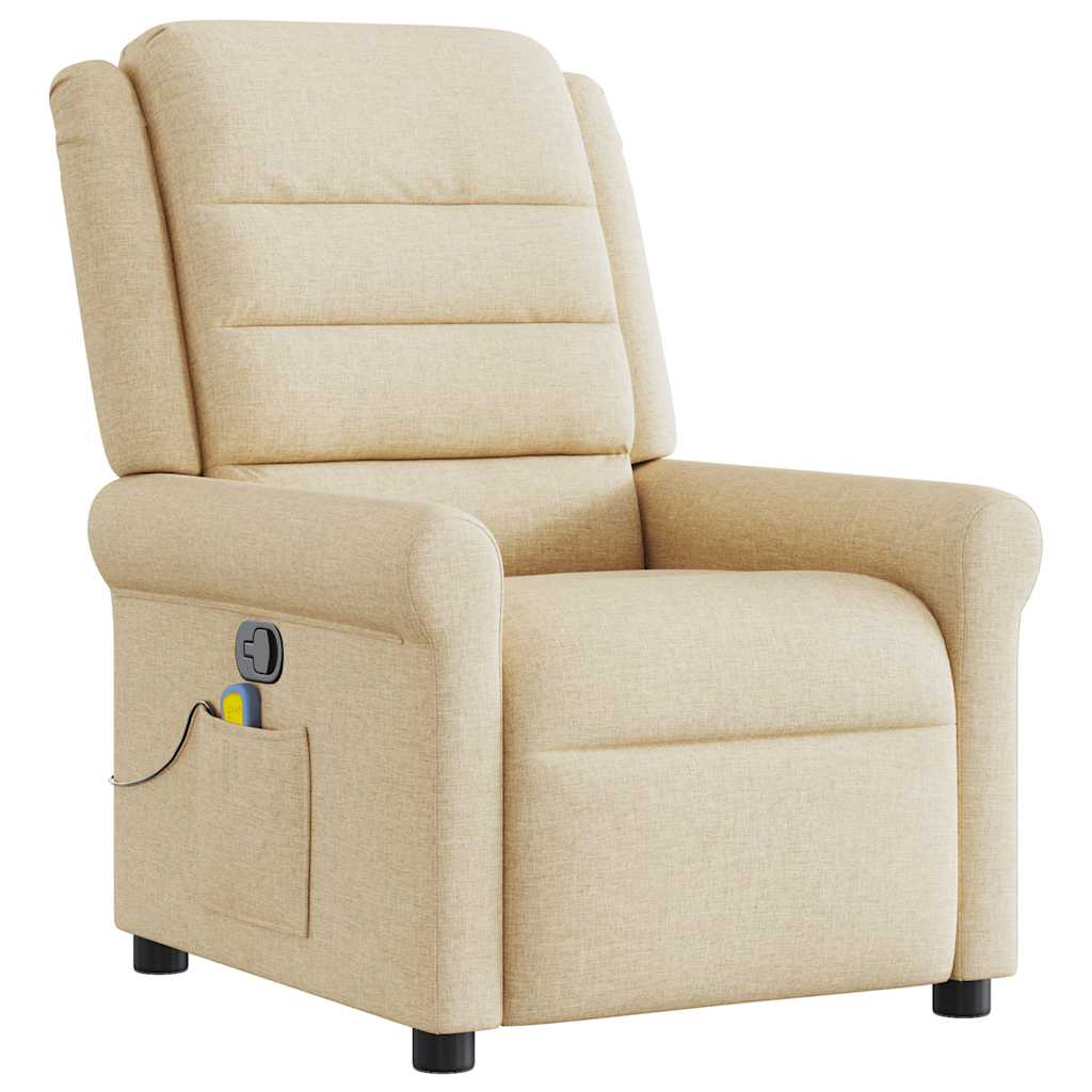 Fauteuil de massage inclinable Crème Tissu - XIOS