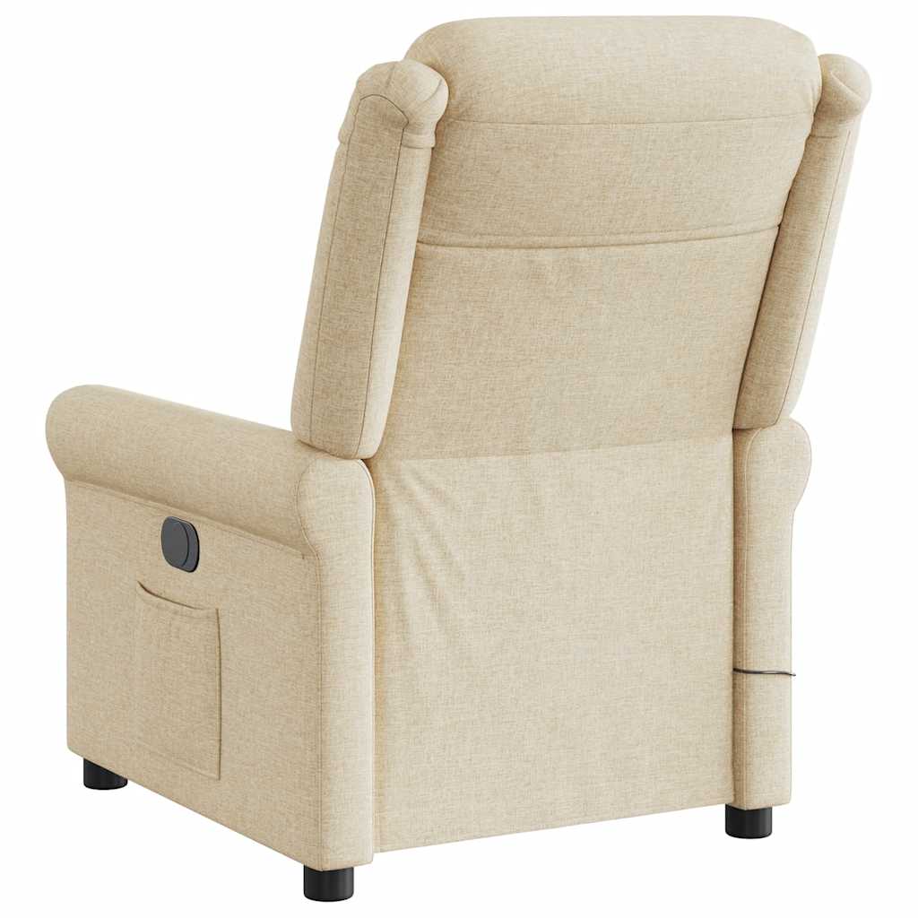 Fauteuil de massage inclinable Crème Tissu - XIOS