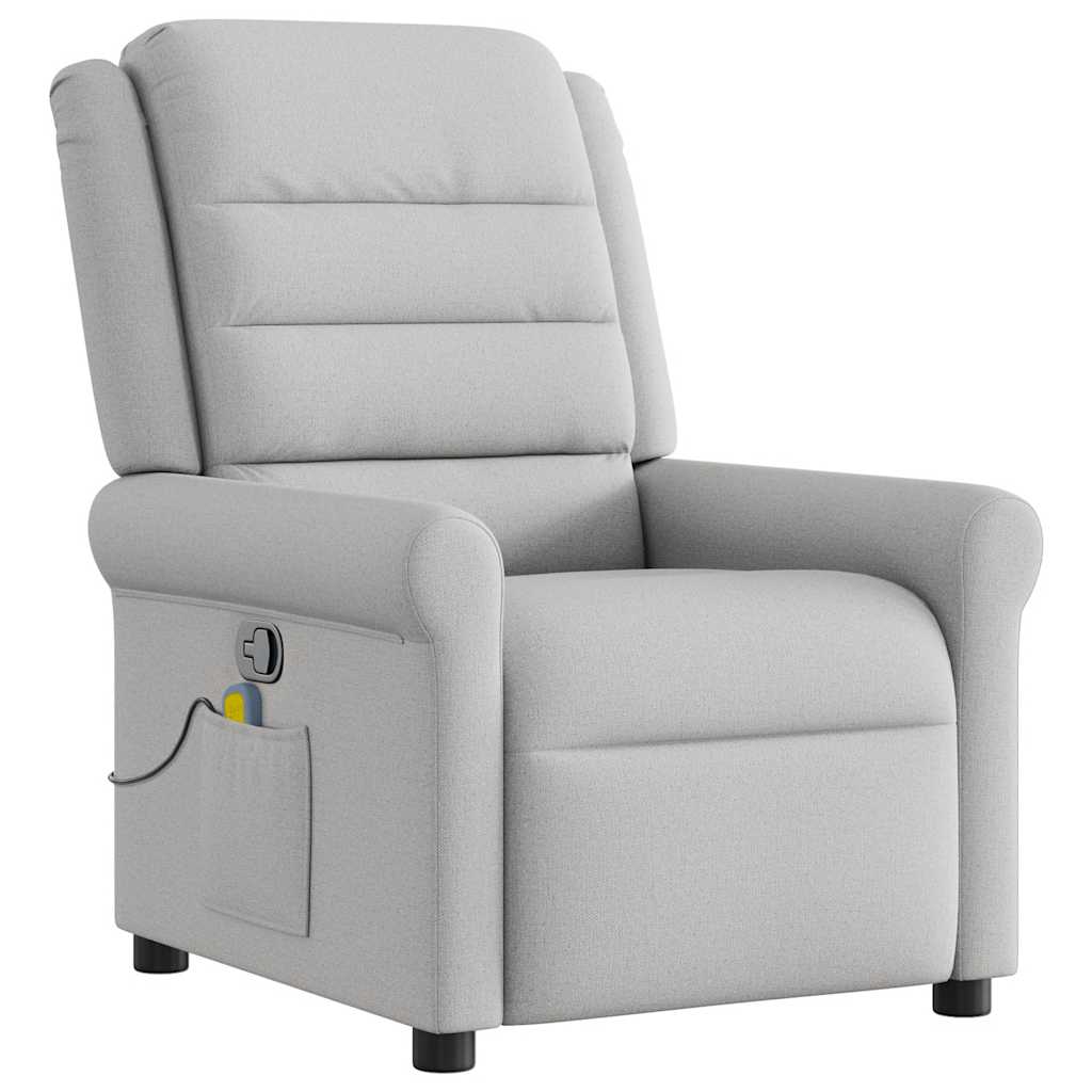 Fauteuil de massage inclinable gris nuage tissu - XIOS