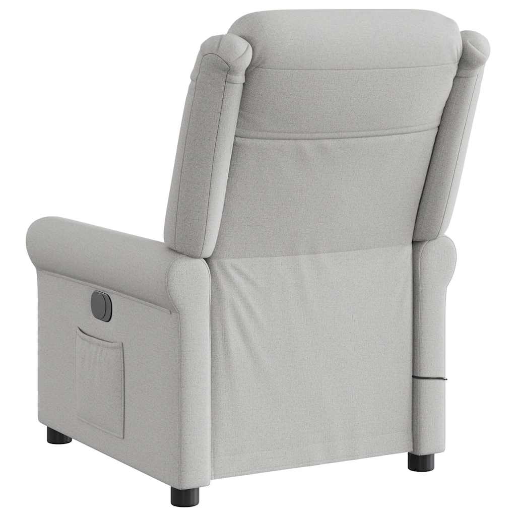 Fauteuil de massage inclinable gris nuage tissu - XIOS