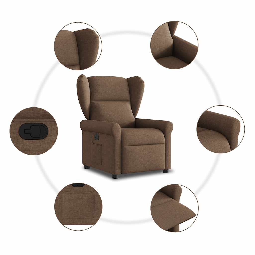 Fauteuil inclinable Marron Tissu - XIOS