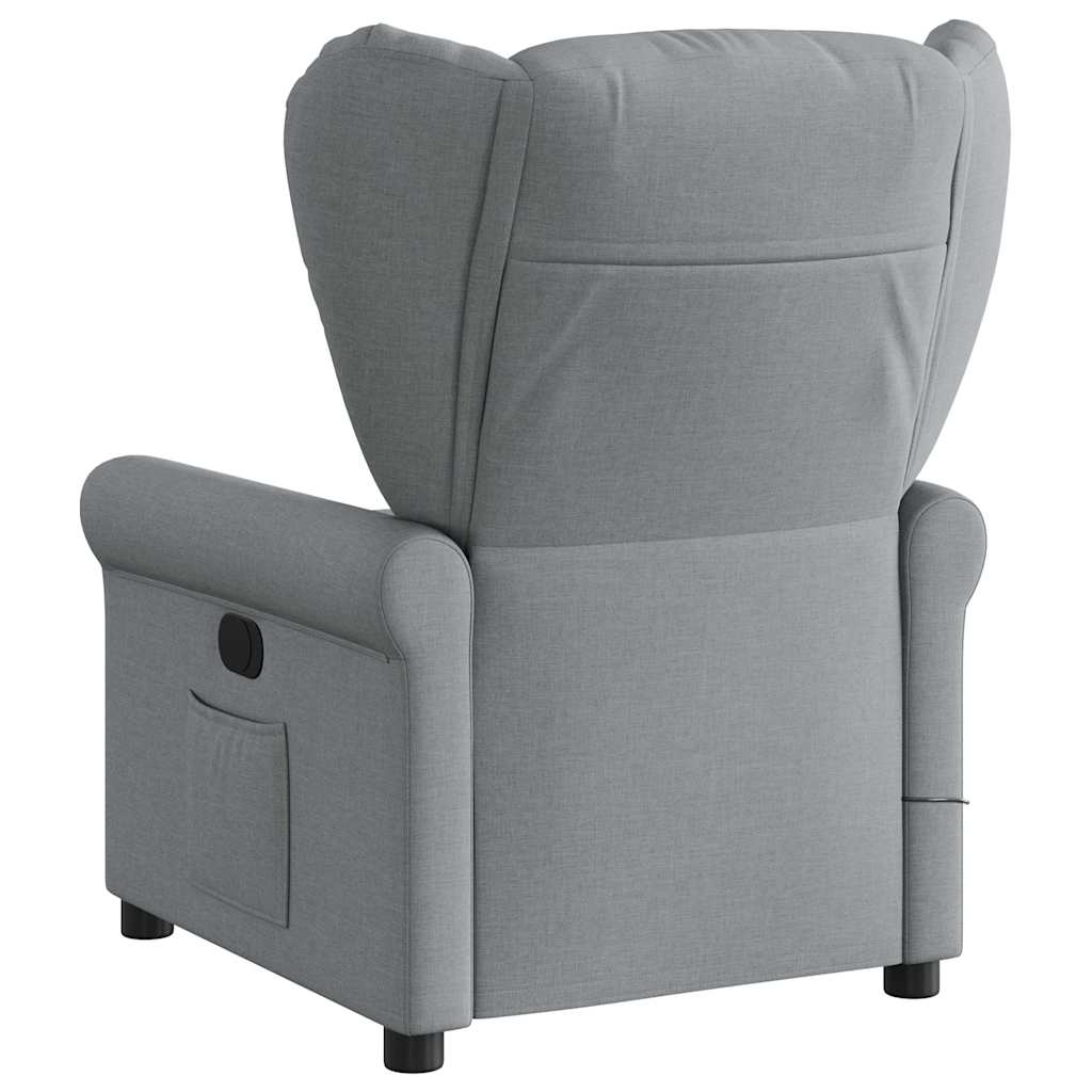Fauteuil de massage inclinable Gris clair Tissu - XIOS