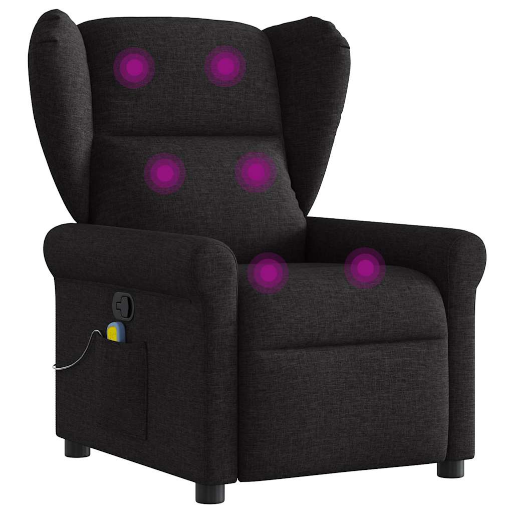 Fauteuil de massage inclinable Noir Tissu - XIOS
