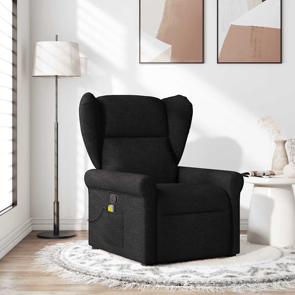 Fauteuil de massage inclinable Noir Tissu - XIOS