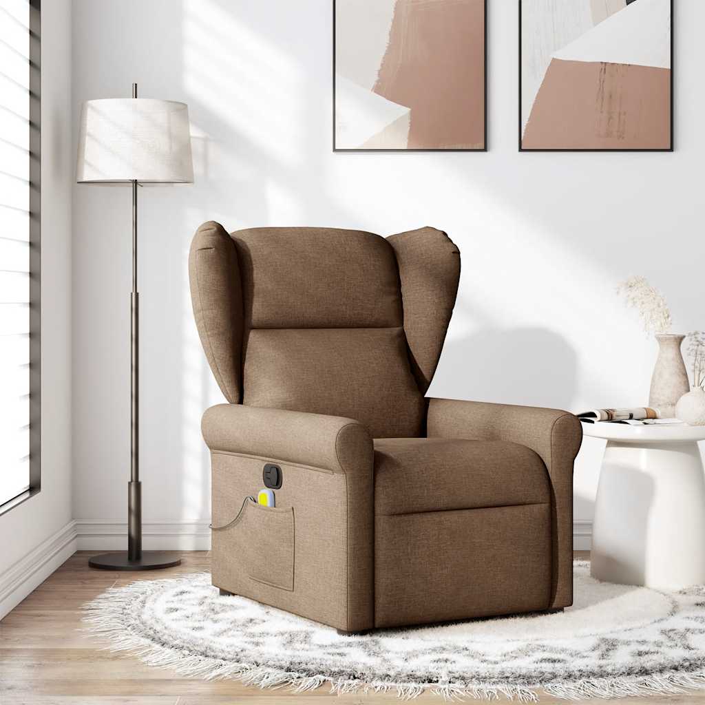 Fauteuil de massage inclinable Marron Tissu - XIOS