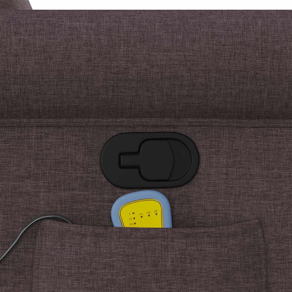 Fauteuil de massage inclinable Marron foncé Tissu - XIOS