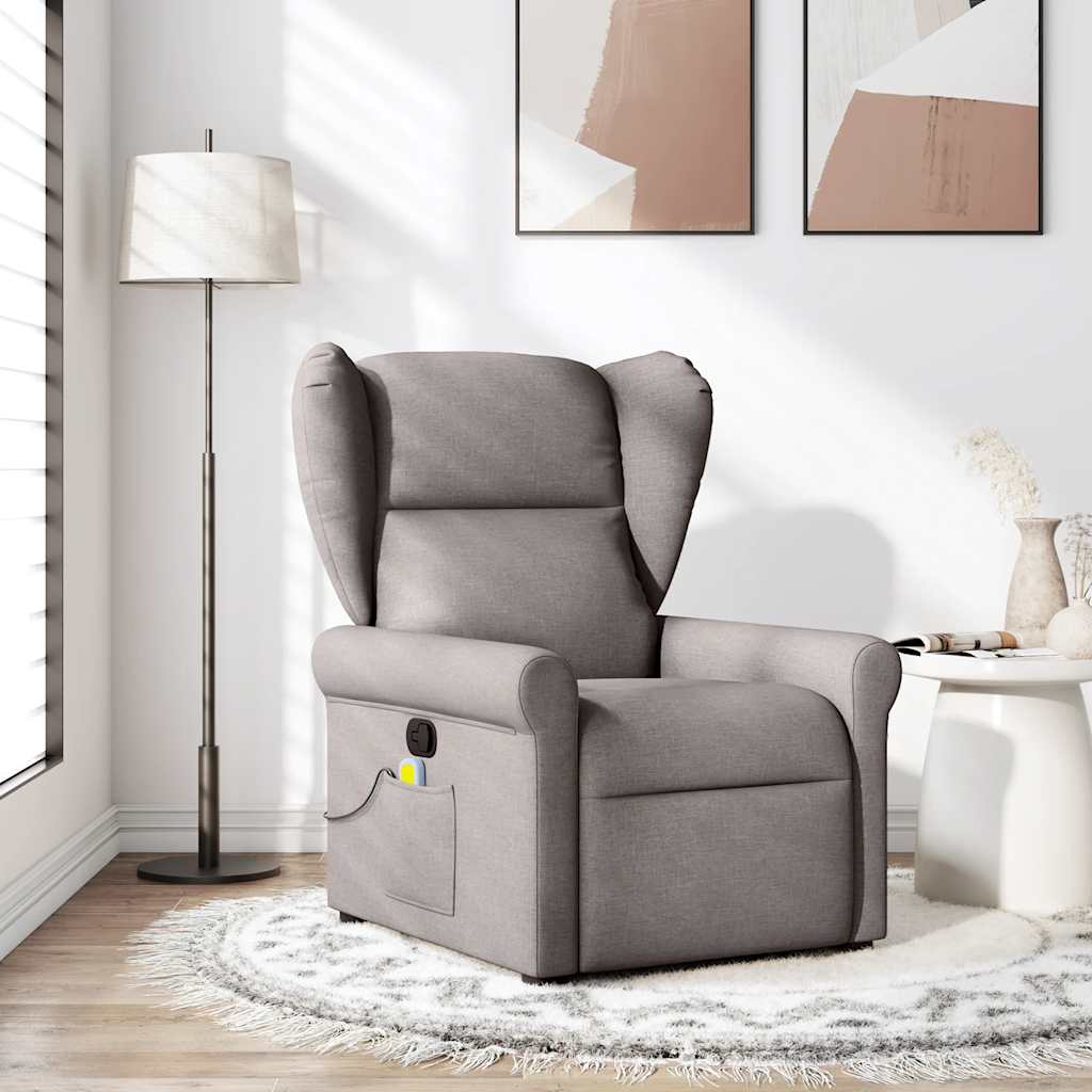 Fauteuil de massage inclinable Taupe Tissu - XIOS