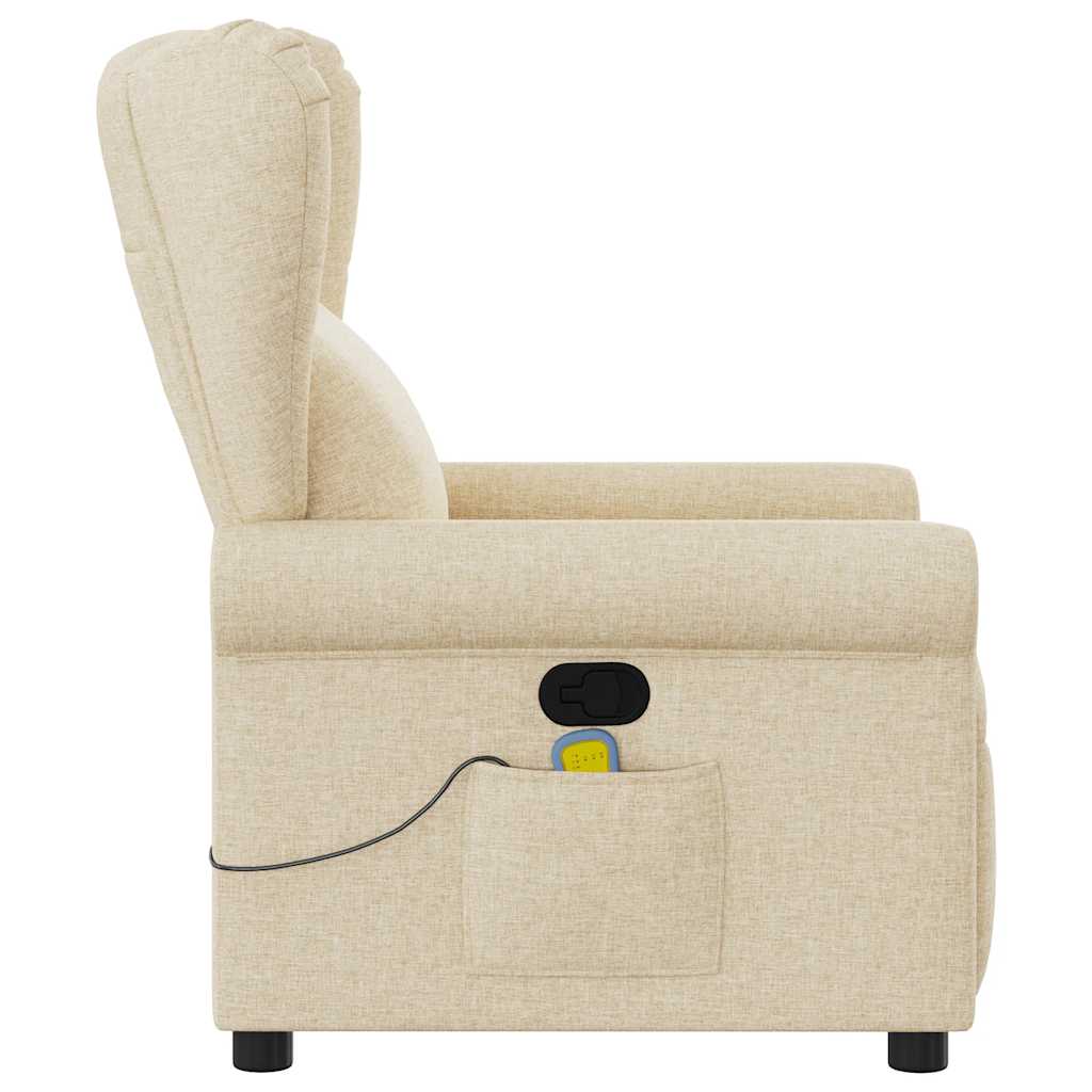 Fauteuil de massage inclinable Crème Tissu - XIOS