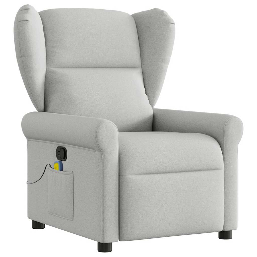 Fauteuil de massage inclinable gris nuage tissu - XIOS