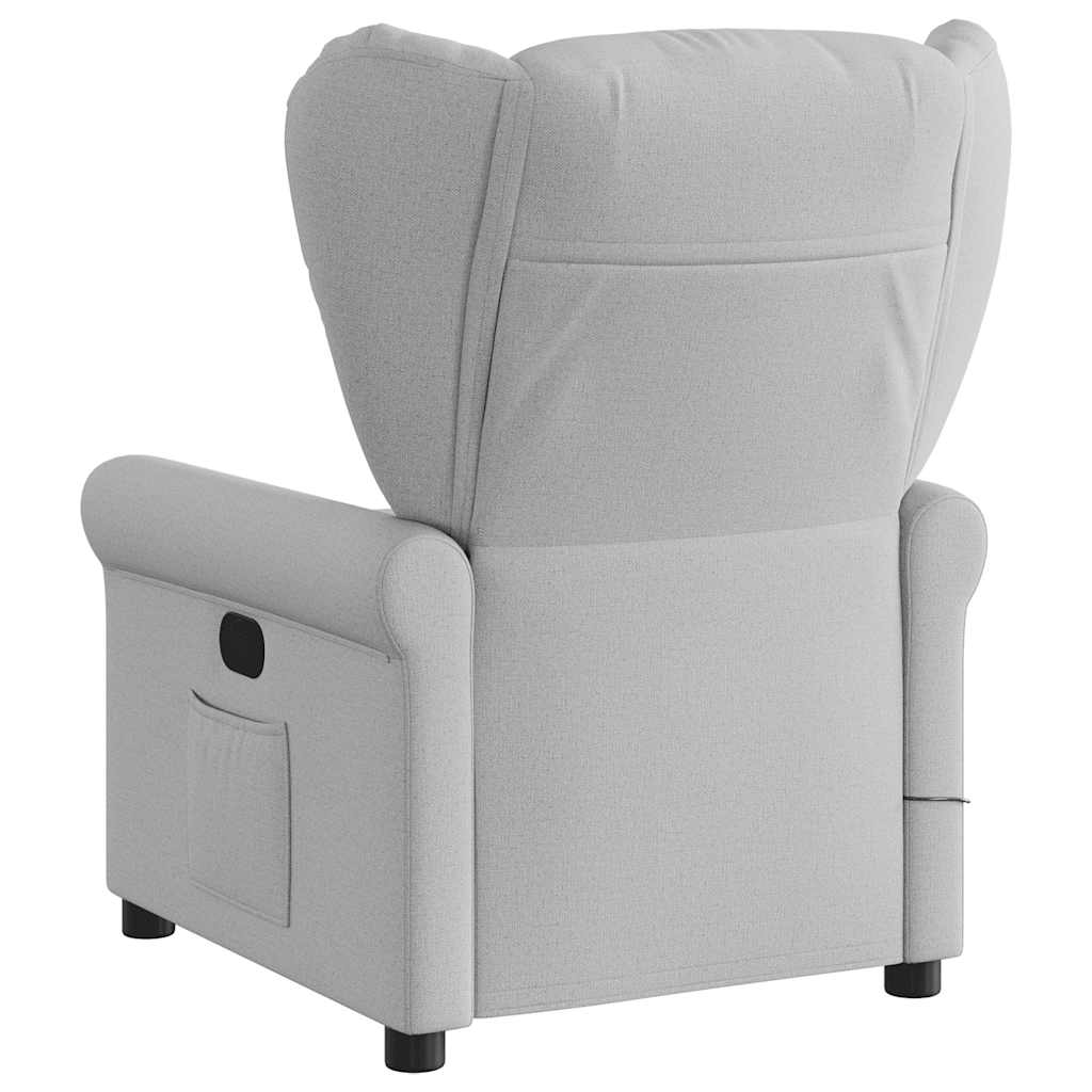 Fauteuil de massage inclinable gris nuage tissu - XIOS