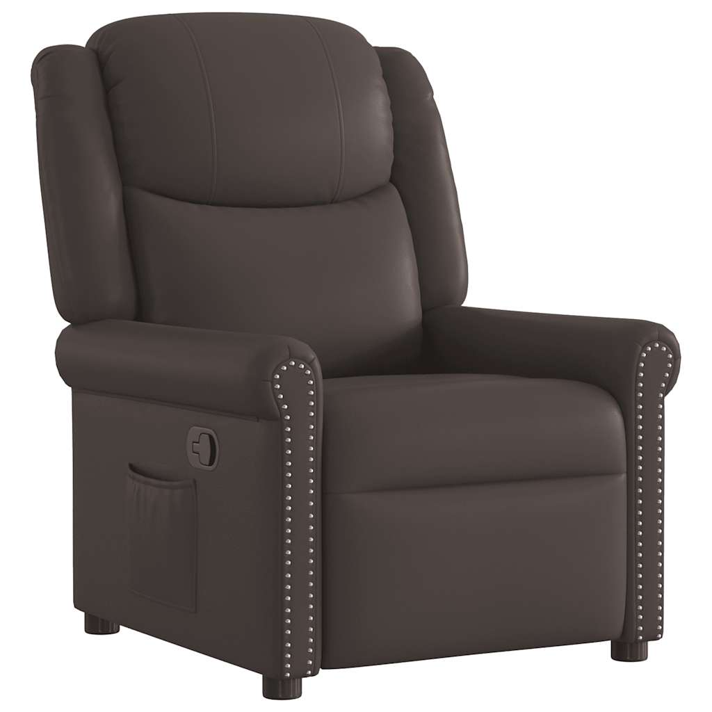 Fauteuil inclinable Marron brillant Similicuir - XIOS