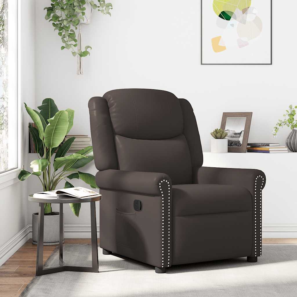 Fauteuil inclinable Marron brillant Similicuir - XIOS