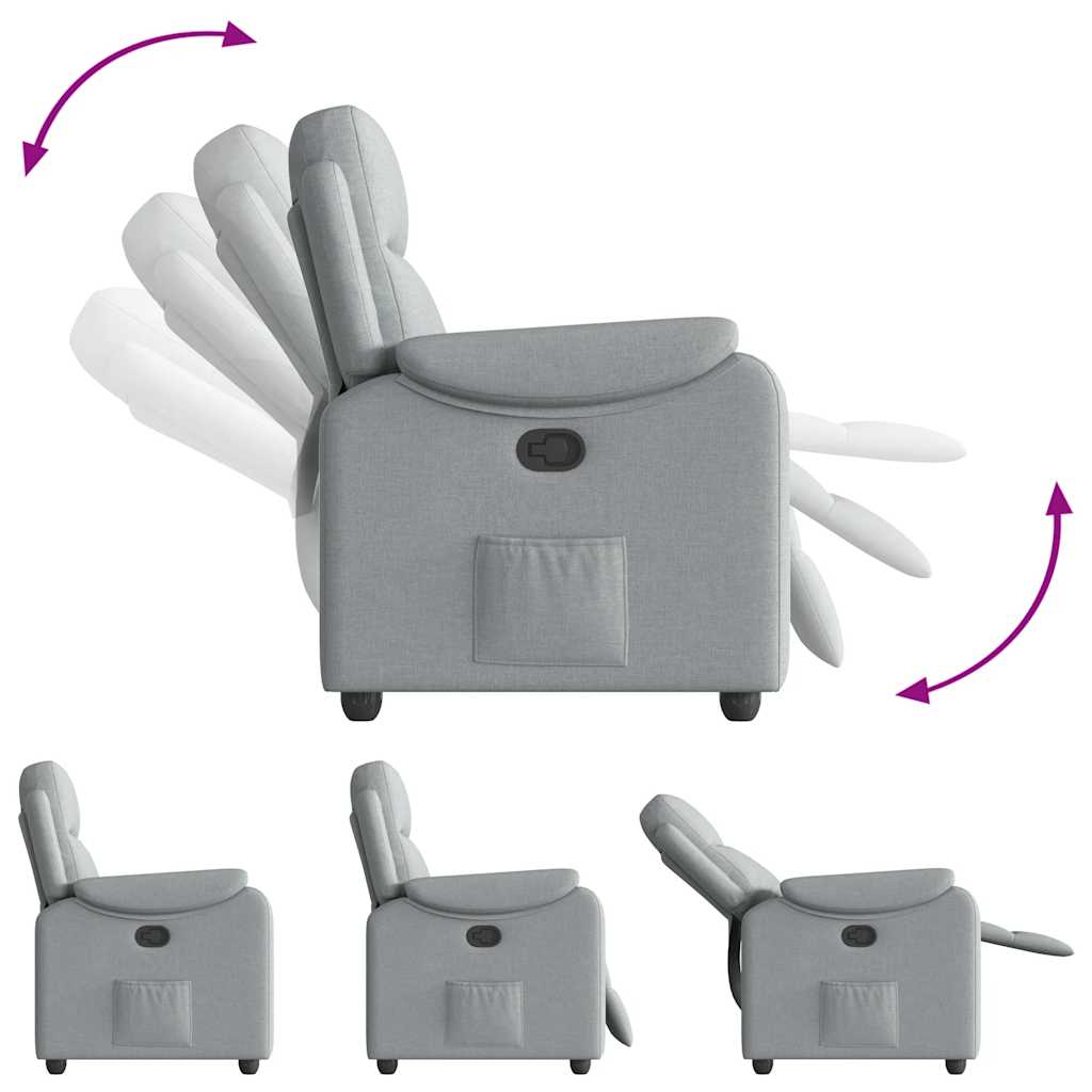 Fauteuil inclinable Gris clair Tissu - XIOS