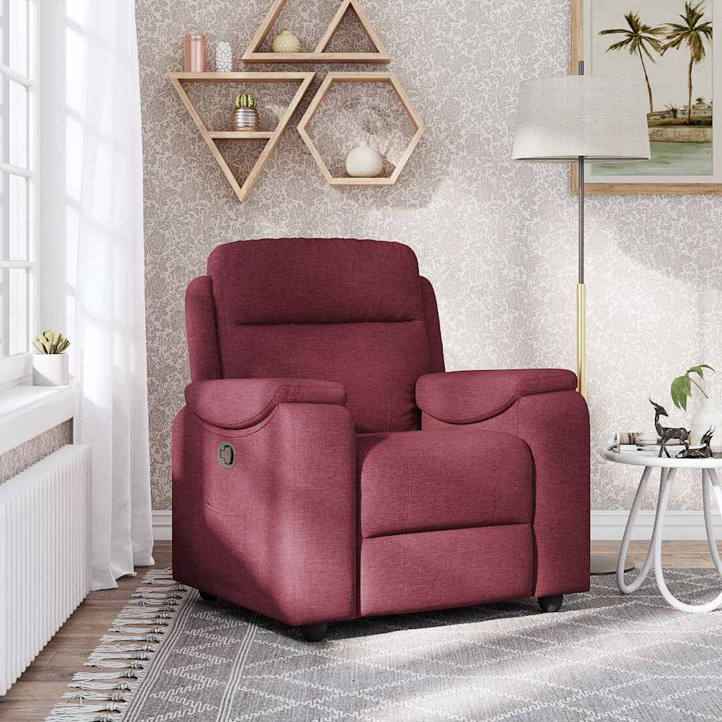 Fauteuil inclinable Rouge bordeaux Tissu - XIOS