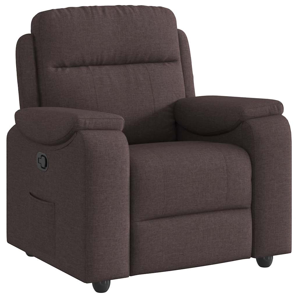 Fauteuil inclinable Marron foncé Tissu - XIOS