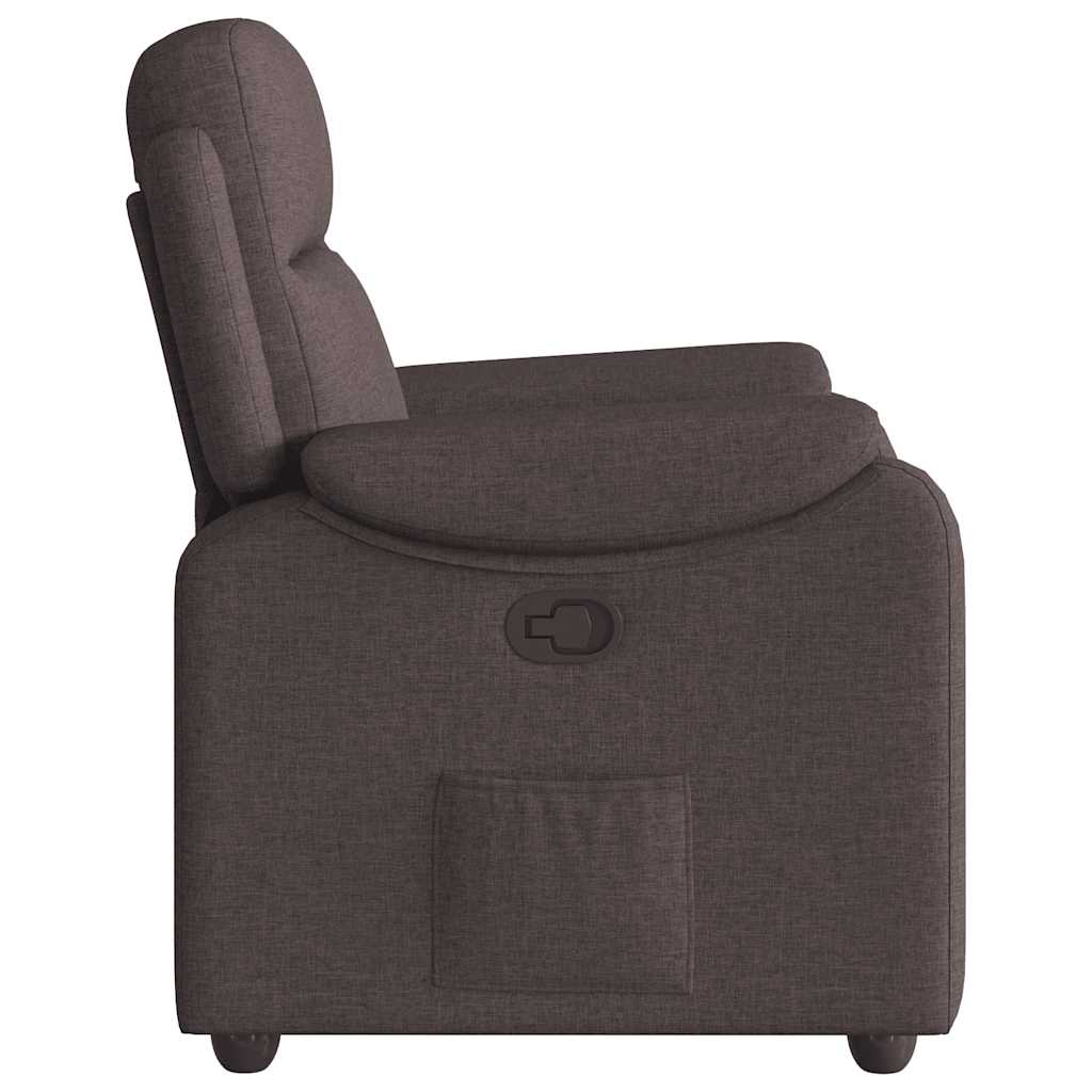 Fauteuil inclinable Marron foncé Tissu - XIOS