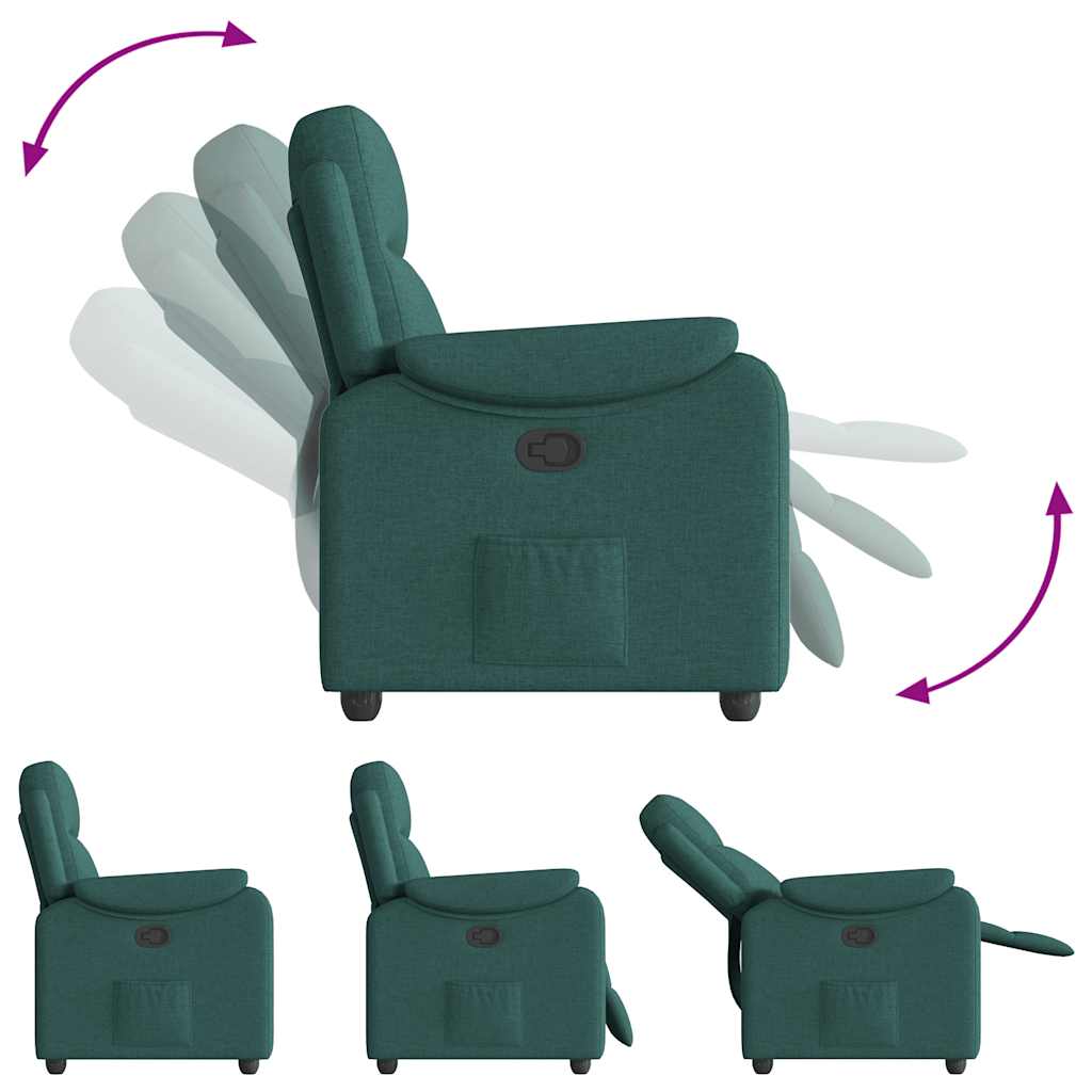 Fauteuil inclinable Vert foncé Tissu - XIOS