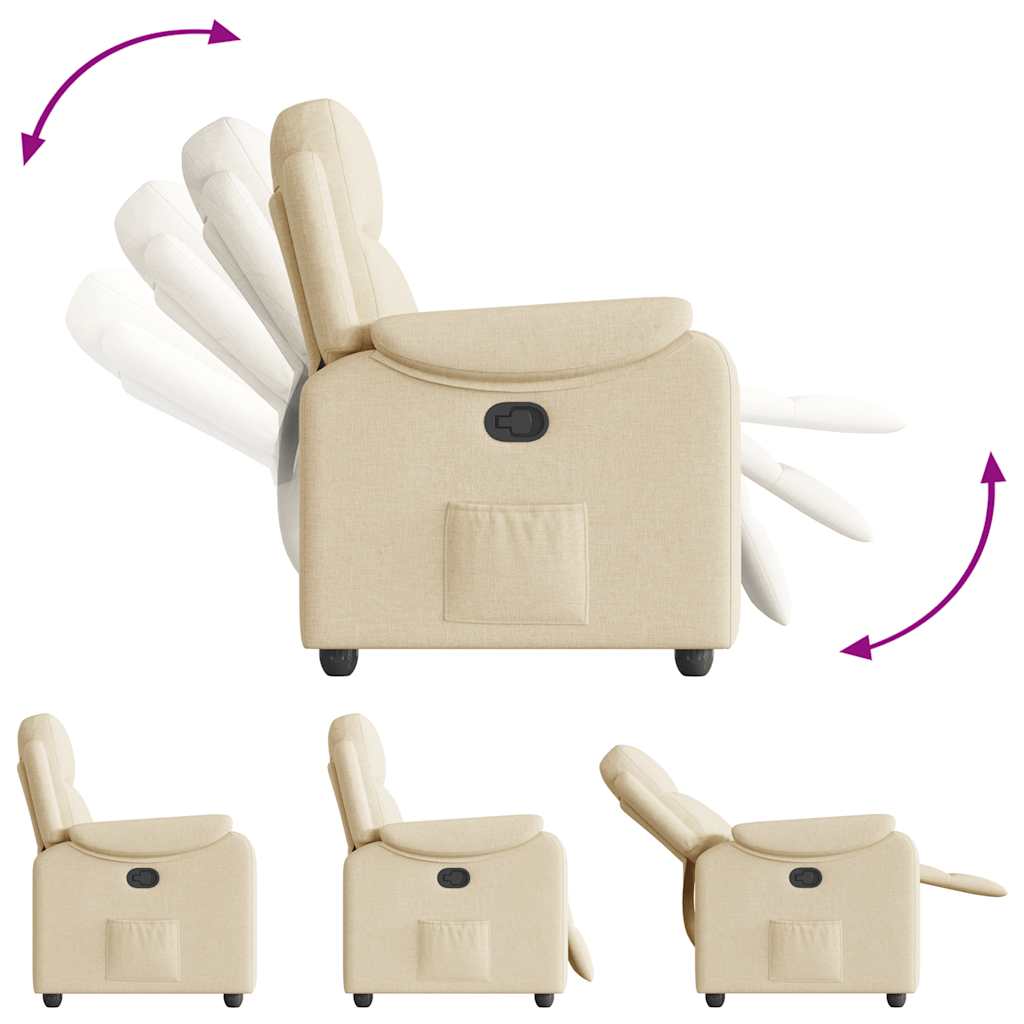 Fauteuil inclinable Crème Tissu - XIOS