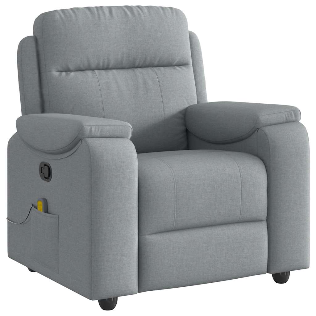 Fauteuil de massage inclinable Gris clair Tissu - XIOS