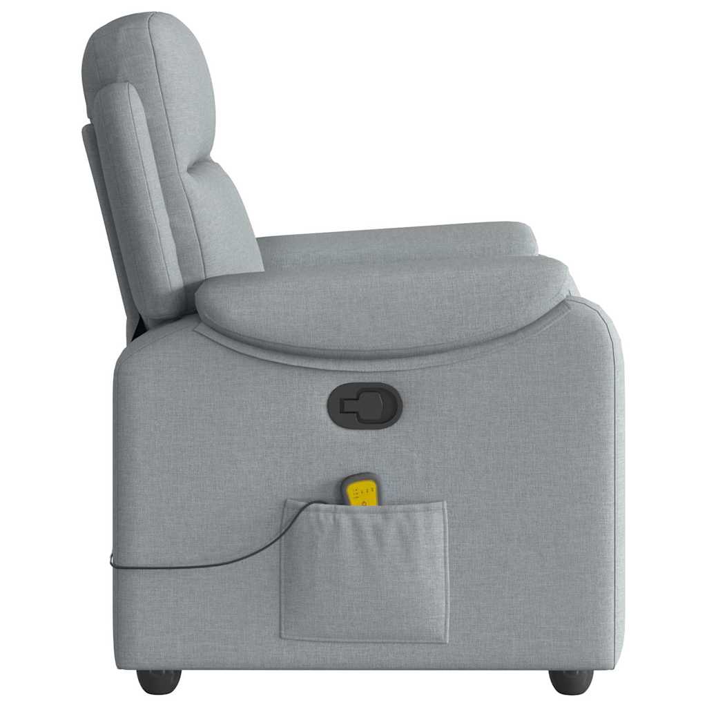 Fauteuil de massage inclinable Gris clair Tissu - XIOS