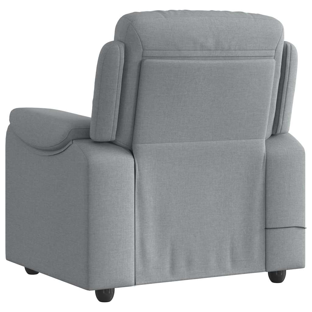 Fauteuil de massage inclinable Gris clair Tissu - XIOS