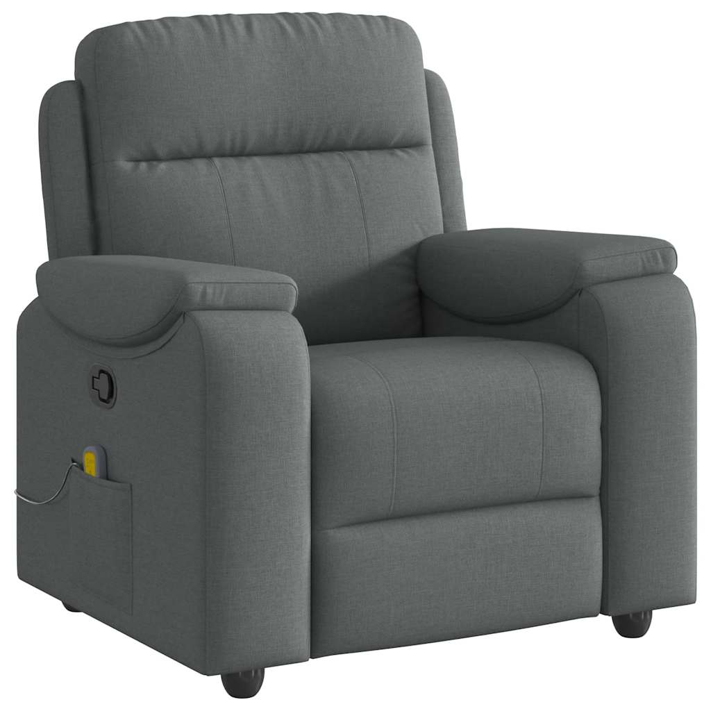 Fauteuil de massage inclinable Gris foncé Tissu - XIOS