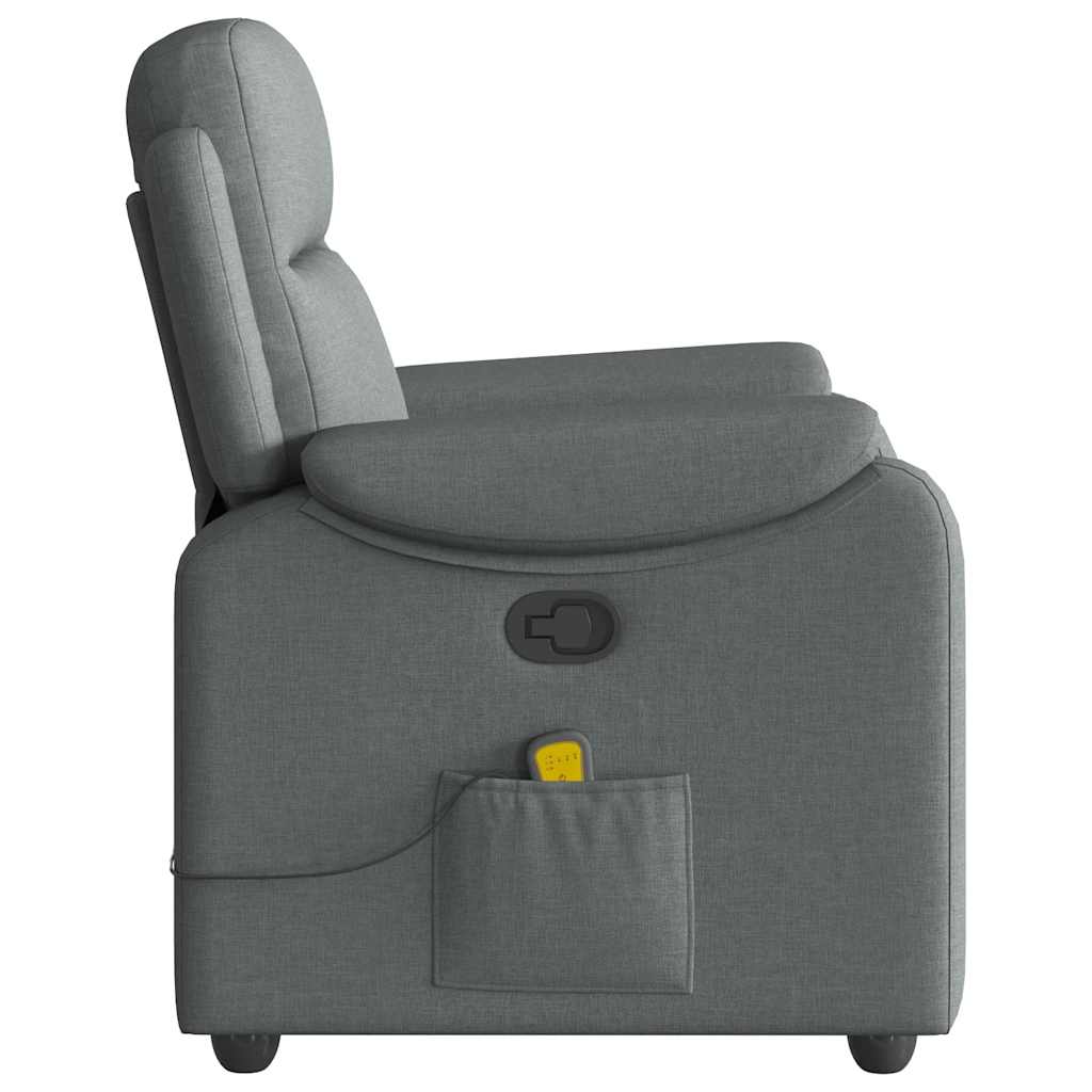 Fauteuil de massage inclinable Gris foncé Tissu - XIOS