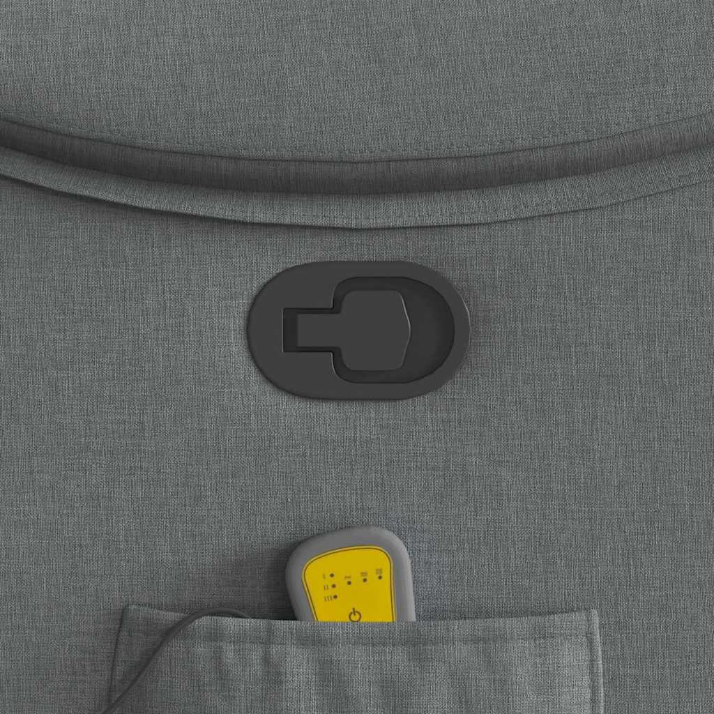 Fauteuil de massage inclinable Gris foncé Tissu - XIOS