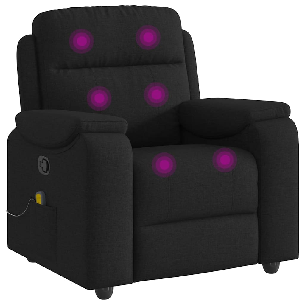 Fauteuil de massage inclinable Noir Tissu - XIOS