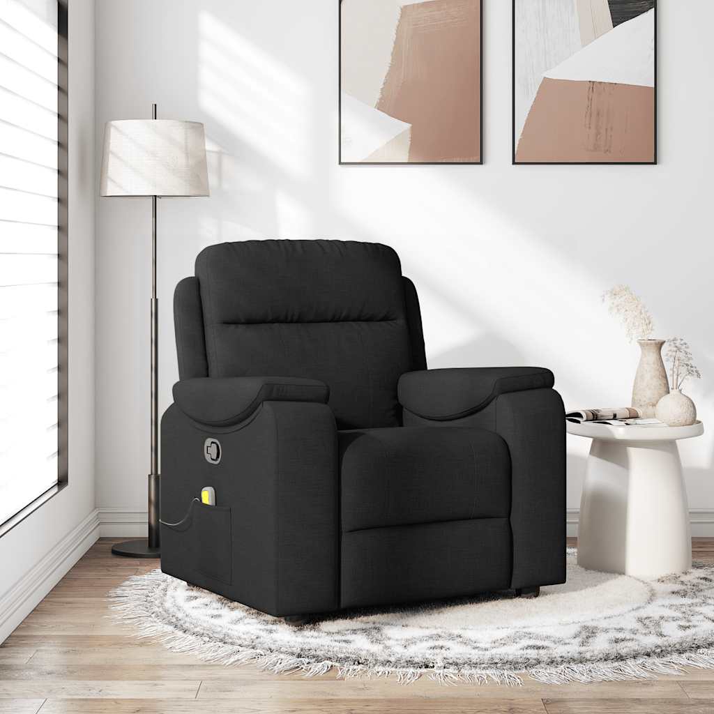 Fauteuil de massage inclinable Noir Tissu - XIOS