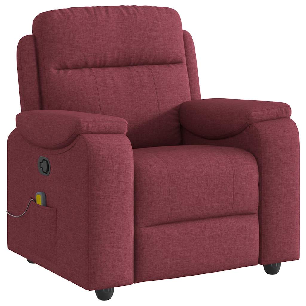 Fauteuil de massage inclinable Rouge bordeaux Tissu - XIOS