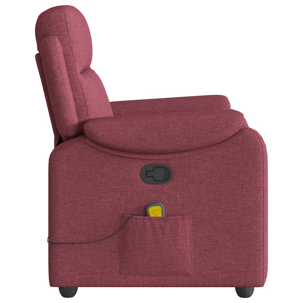 Fauteuil de massage inclinable Rouge bordeaux Tissu - XIOS