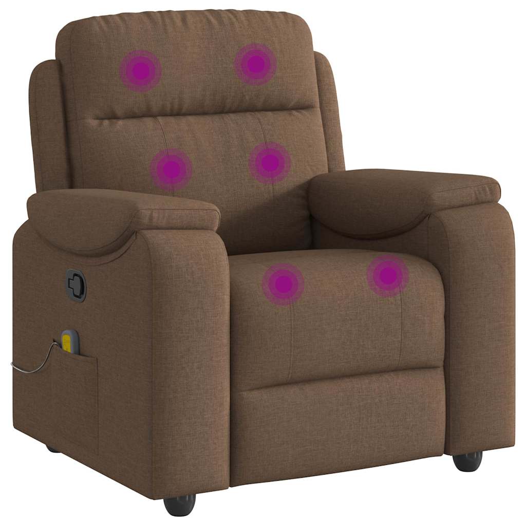 Fauteuil de massage inclinable Marron Tissu - XIOS