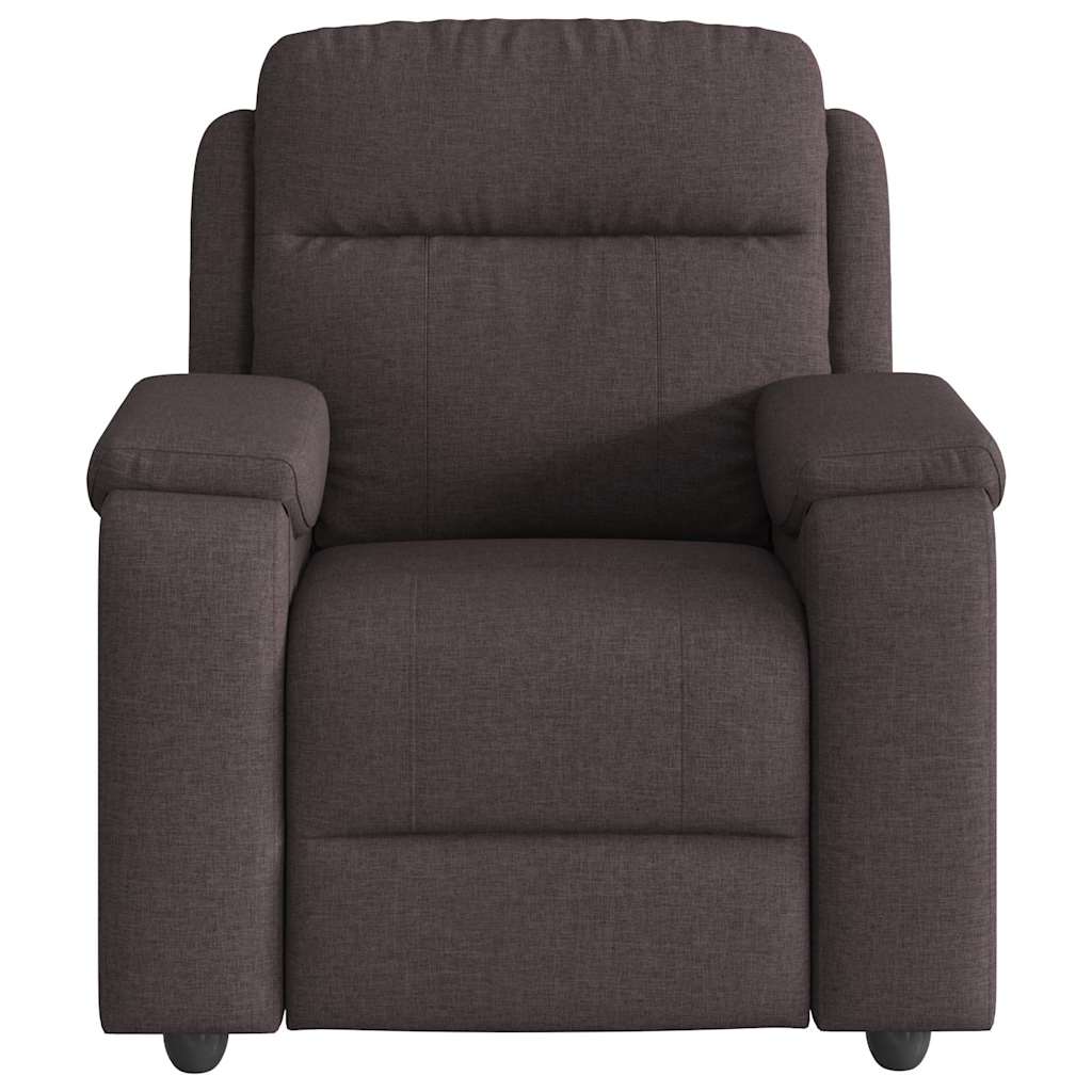 Fauteuil de massage inclinable Marron foncé Tissu - XIOS