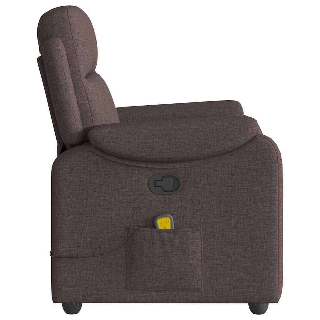 Fauteuil de massage inclinable Marron foncé Tissu - XIOS
