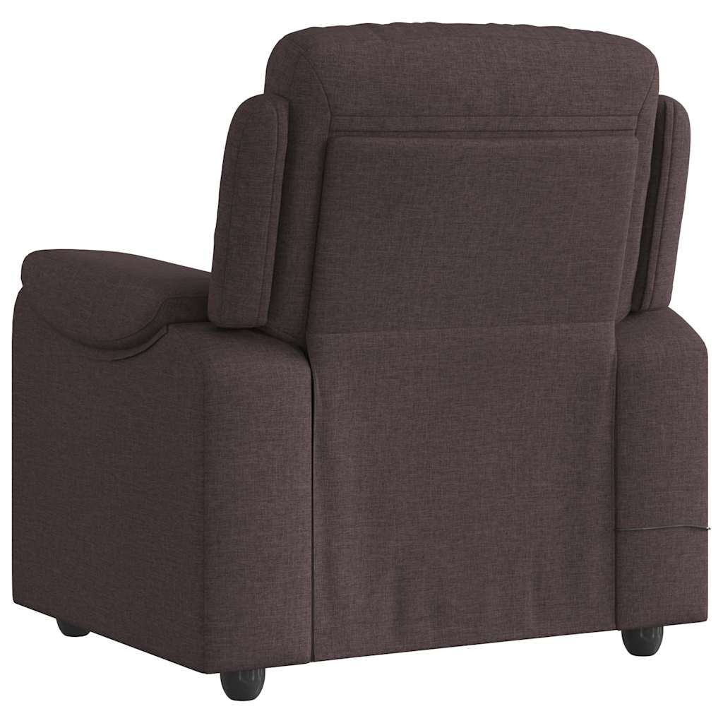 Fauteuil de massage inclinable Marron foncé Tissu - XIOS
