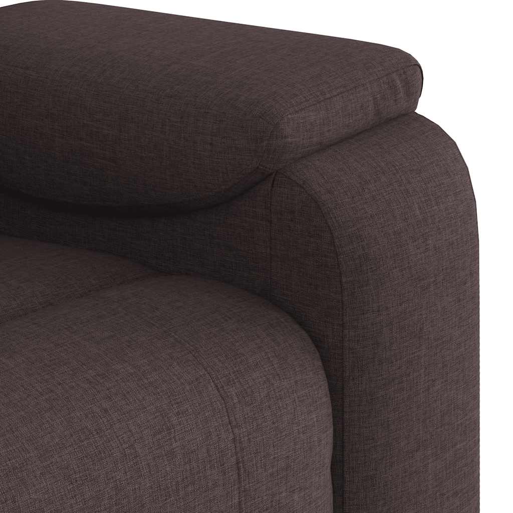 Fauteuil de massage inclinable Marron foncé Tissu - XIOS