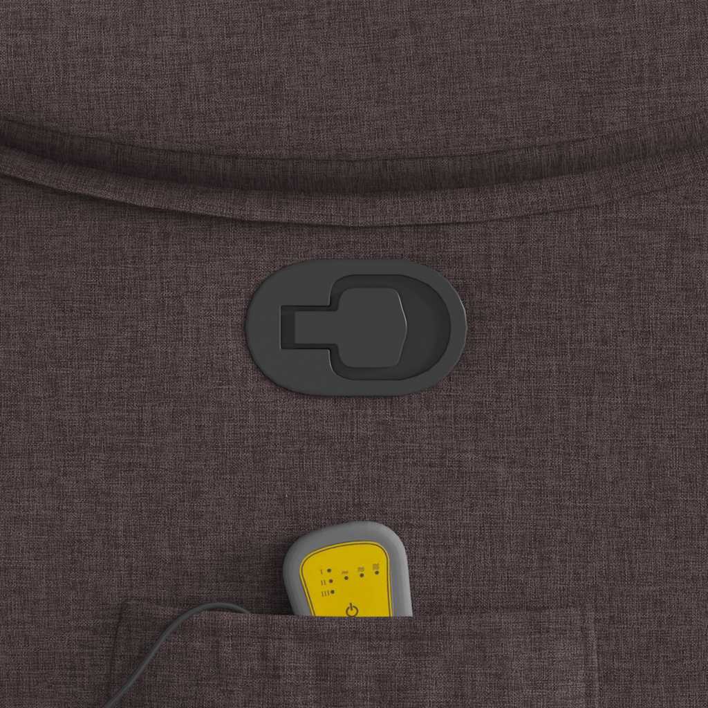 Fauteuil de massage inclinable Marron foncé Tissu - XIOS