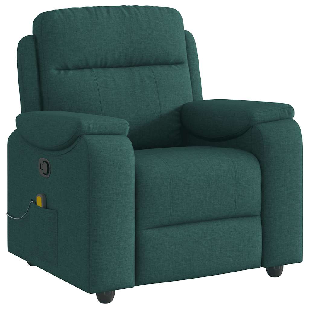 Fauteuil de massage inclinable Vert foncé Tissu - XIOS