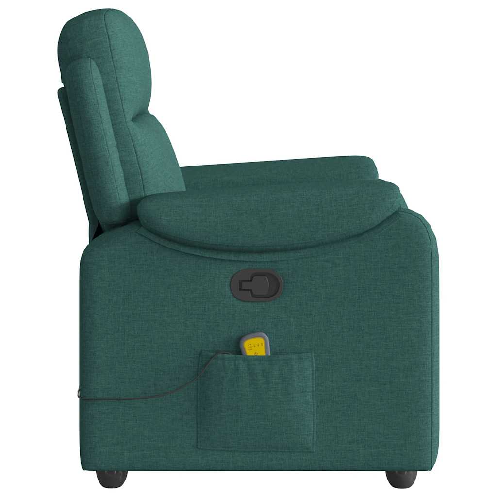 Fauteuil de massage inclinable Vert foncé Tissu - XIOS