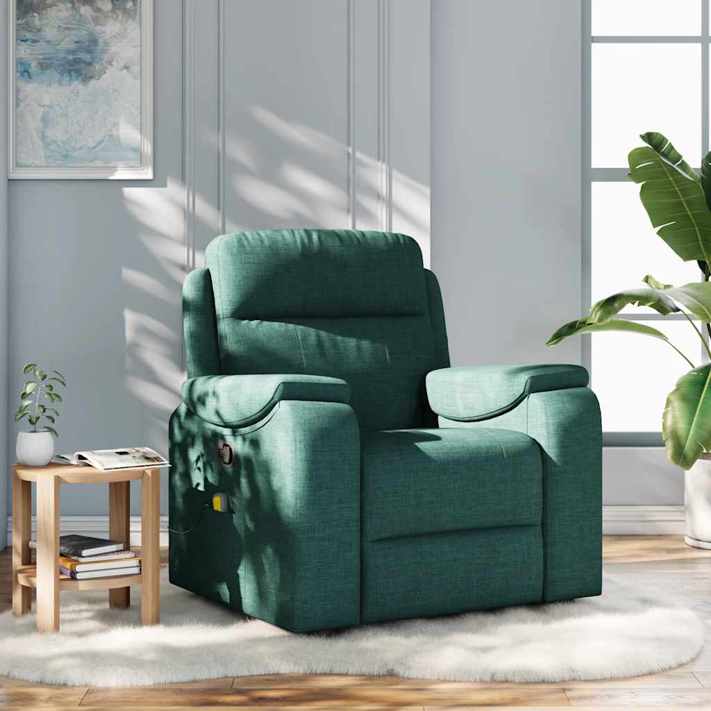 Fauteuil de massage inclinable Vert foncé Tissu - XIOS